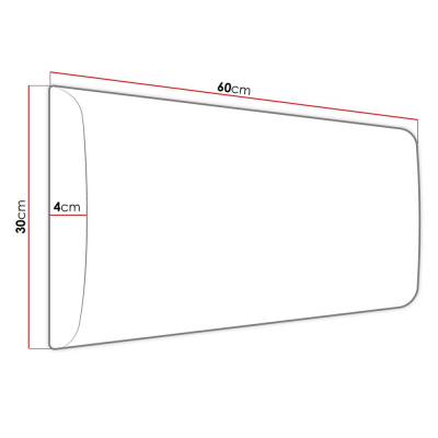 PAG kárpitozott fali panel 60x30 - türkiz