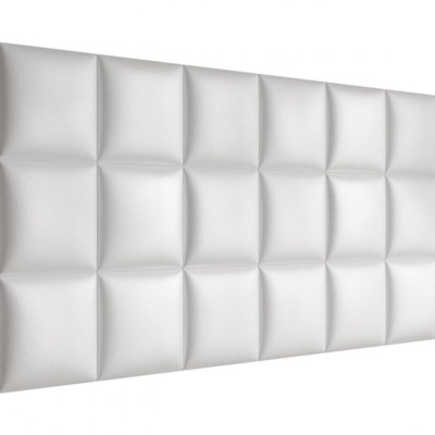PAG kárpitozott fali panel 30x30 - fehér ökobőr