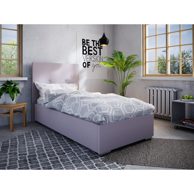 FLEK 2 egyszemélyes ágy 90x200 - rózsaszín