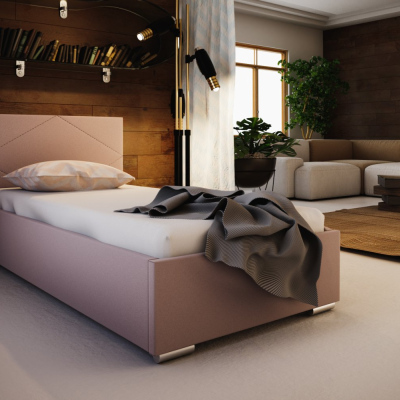 FLEK 5 egyszemélyes ágy 90x200 - rózsaszín