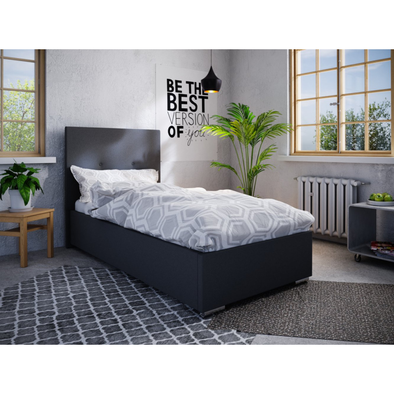 FLEK 2 egyszemélyes ágy 90x200 - fekete