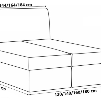 IVANA 4 kontinentális ágy 140x200 - bézs + INGYENES topper