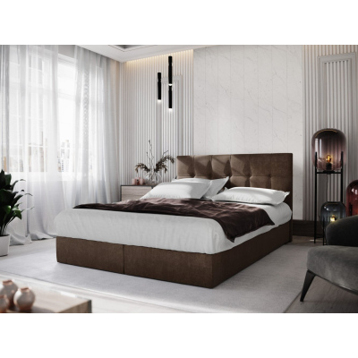 PURAM kárpitozott boxspring ágy 160x200 PURAM - barna