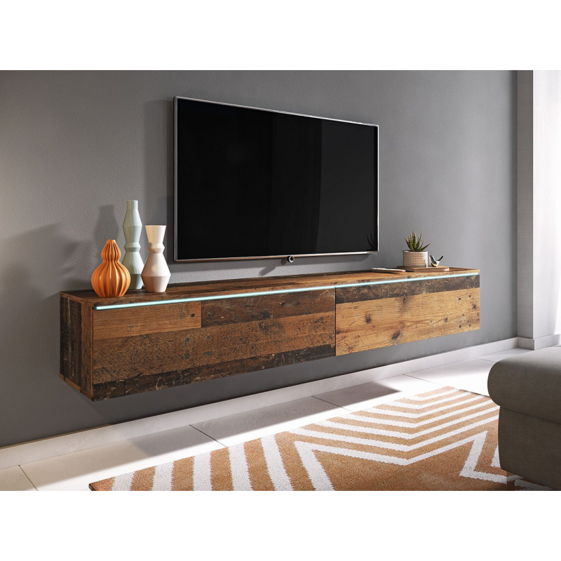 WILLA D TV-szekrény 180 cm LED világítással - barna