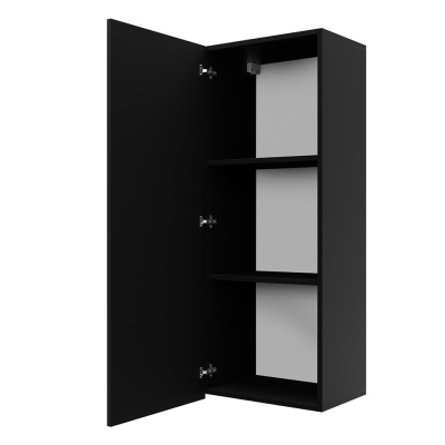 CHEMUNG függő szekrény - fekete / fényes fekete