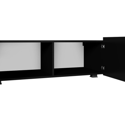 CHEMUNG TV-asztal 100 cm - fehér / fényes fehér