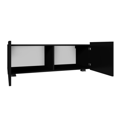 CHEMUNG TV-asztal 100 cm - fekete / fényes fekete