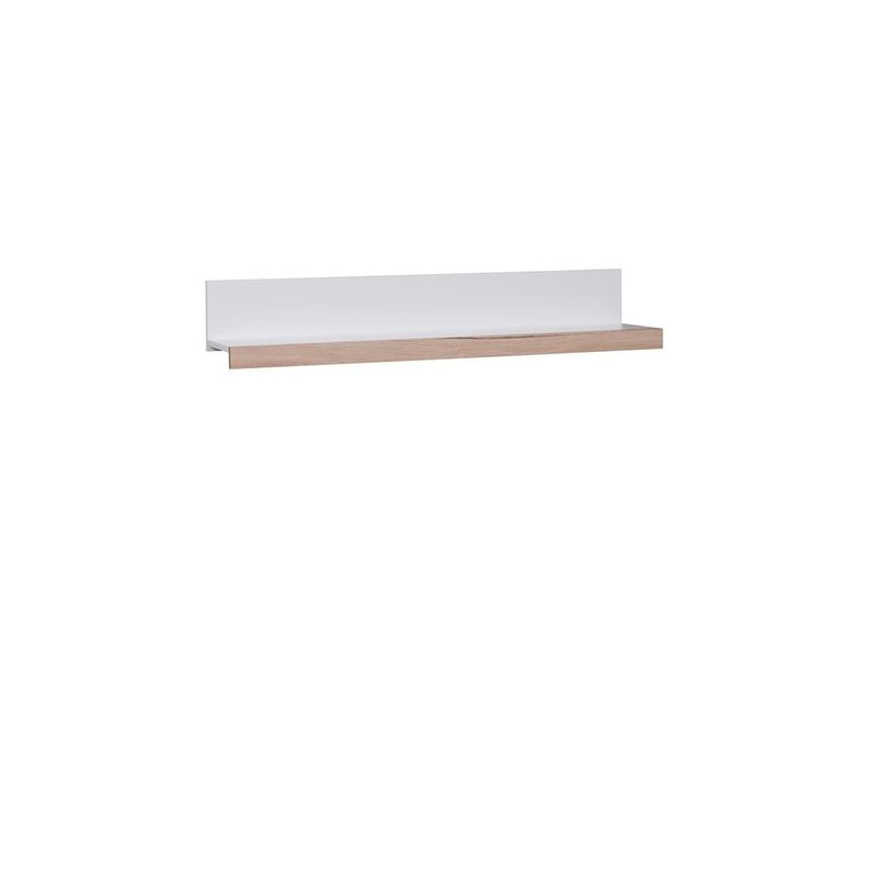 ALBANY függő polc 135 cm - matt fehér / san remo tölgy