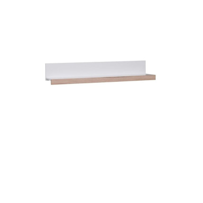 ALBANY függő polc 135 cm - matt fehér / san remo tölgy