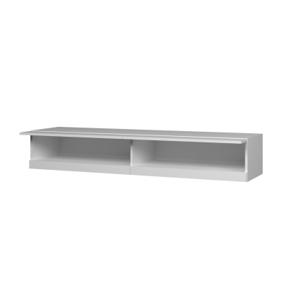 ASHTON 1 TV-asztal fehér LED világítással 180 cm - fekete / wotan tölgy