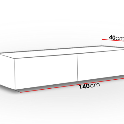 ASHTON TV-asztal 140 cm - wotan tölgy