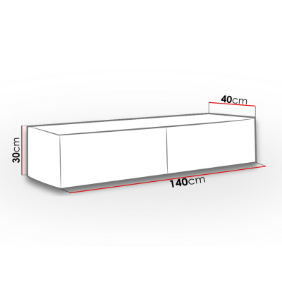 ASHTON TV-asztal 140 cm - wotan tölgy