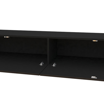 ASHTON TV-asztal 180 cm - fekete / wotan tölgy