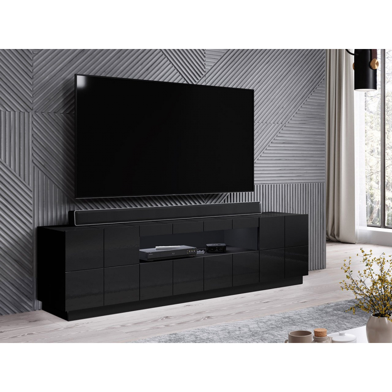 FORMOSA TV-asztal - fényes fekete