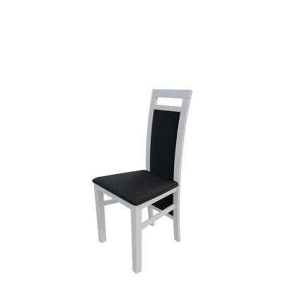 MOVILE 47 konyhai szék - fehér / fekete ökobőr