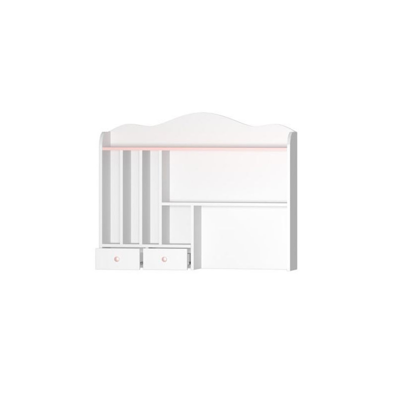 LEGUAN íróasztal bővítmény - fehér / rózsaszín