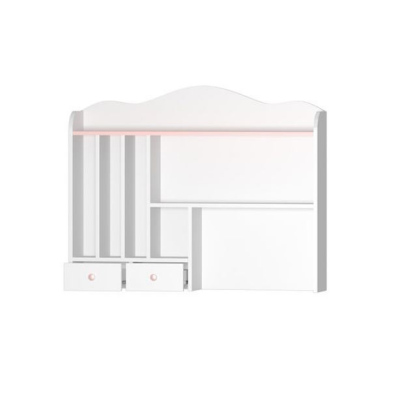LEGUAN íróasztal bővítmény - fehér / rózsaszín