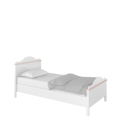 LEGUAN gyerekágy matraccal és ágyráccsal 90x200 - fehér / rózsaszín