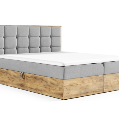 ALOIS 1 boxspring ágy - 180x200, barna + INGYENES topper