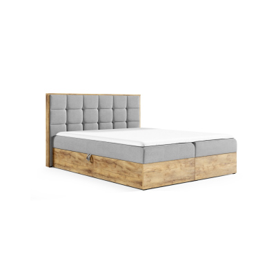 ALOIS 1 boxspring ágy - 180x200, barna + INGYENES topper