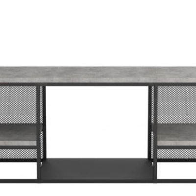 TONDELA TV-asztal - fekete / beton