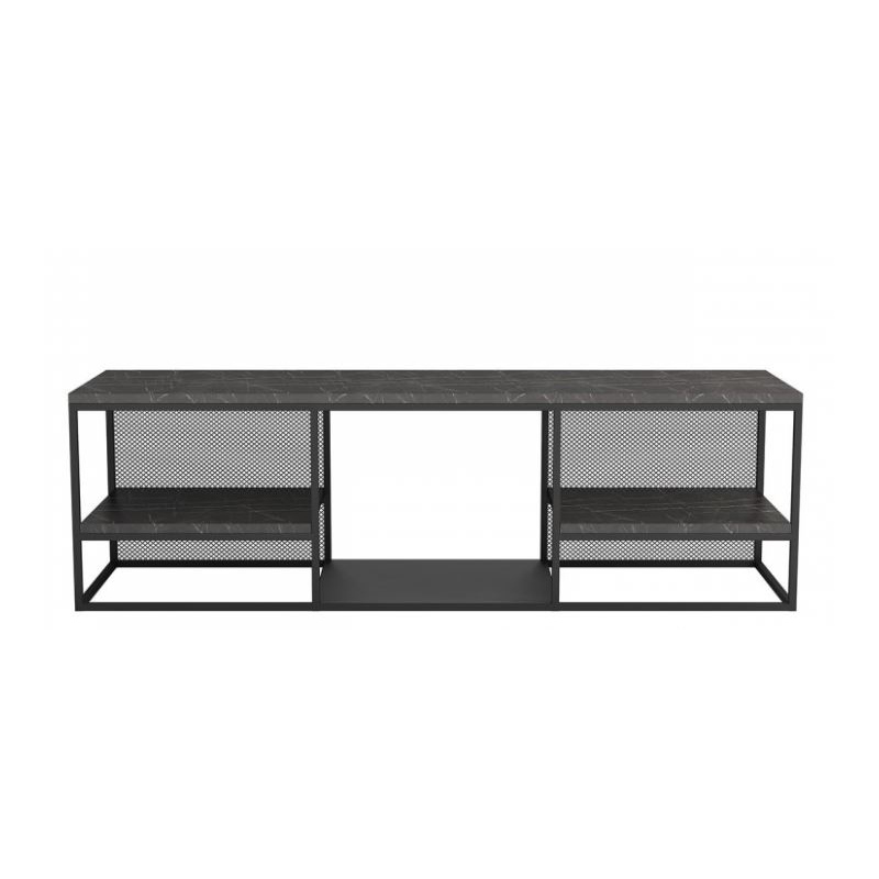 TONDELA TV-asztal - fekete / sötét márvány