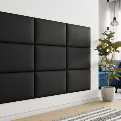 PAG kárpitozott fali panel 70x40 - fekete ökobőr