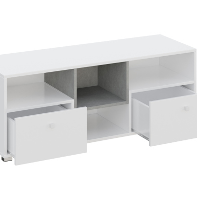 MUONIO TV-asztal - beton / fehér