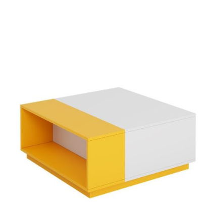 HARKA dohányzóasztal gyerekszobába - fehér / sárga