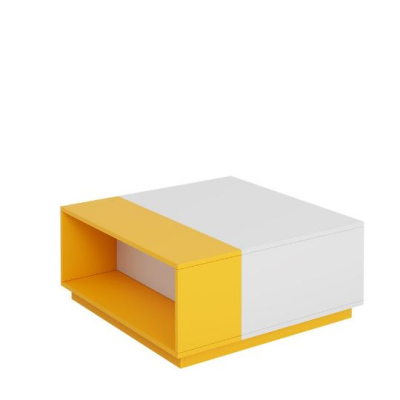 HARKA dohányzóasztal gyerekszobába - fehér / sárga