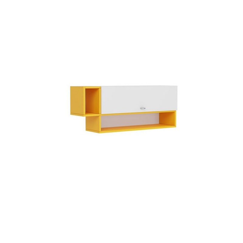 HARKA függő szekrény gyerekszobába - fehér / sárga