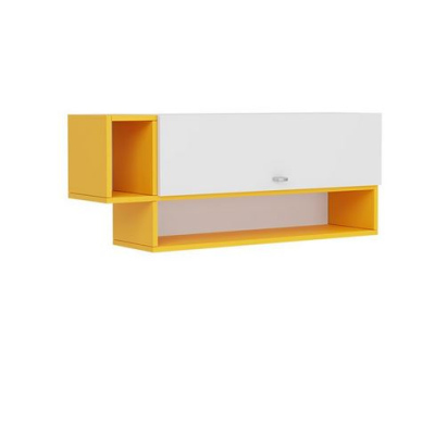 HARKA függő szekrény gyerekszobába - fehér / sárga