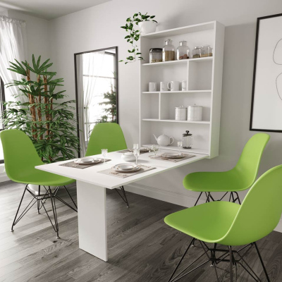 OMBO modern összecsukható étkezőasztal - fehér