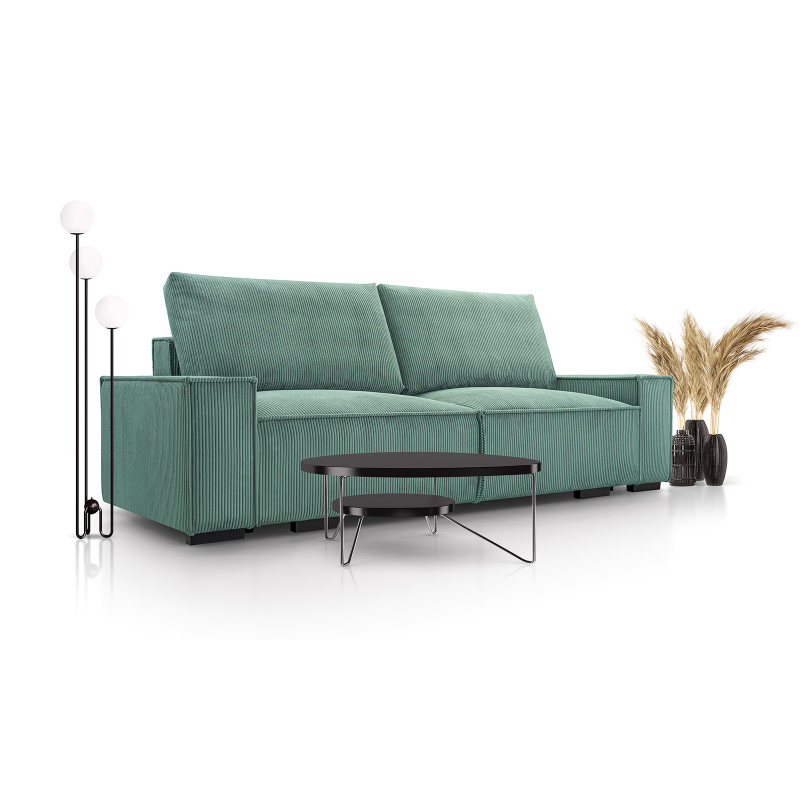 ANIS stílusos kinyitható kanapé - zöld