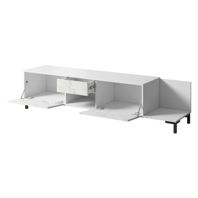 STOCK TV-asztal - márvány / fehér