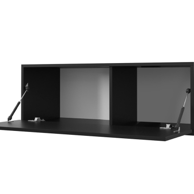 LONZO 2 függő TV-asztal - fekete