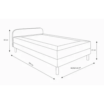 HENRYK COMFORT 2 egyszemélyes ágy - 80x200, bézs