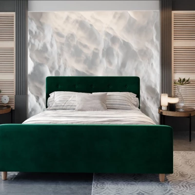 NESSIE egyszemélyes ágy tárolóhellyel - 90x200, zöld