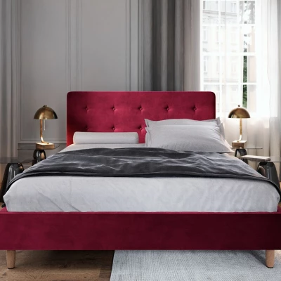 NOOR egyszemélyes ágy tárolóhellyel - 90x200, piros