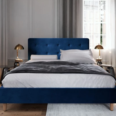 NOOR egyszemélyes ágy tárolóhellyel - 90x200, kék