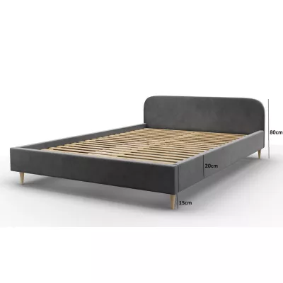 LETICIA kárpitozott ágy tárolóhellyel - 160x200, bézs