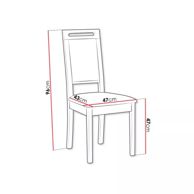 ENELI 15 kárpitozott étkezőszék - fehér / szürke