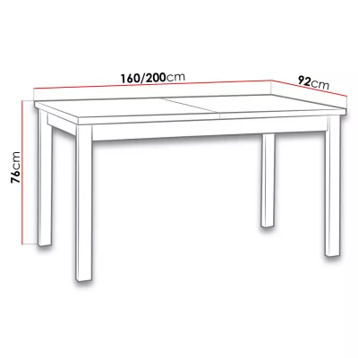 ELISEK 4 kinyitható konyhaasztal 160x90 cm - fehér