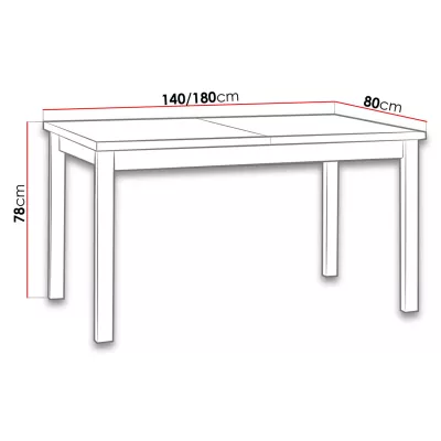 ELISEK 2 kinyitható étkezőasztal 140x80 cm - fehér