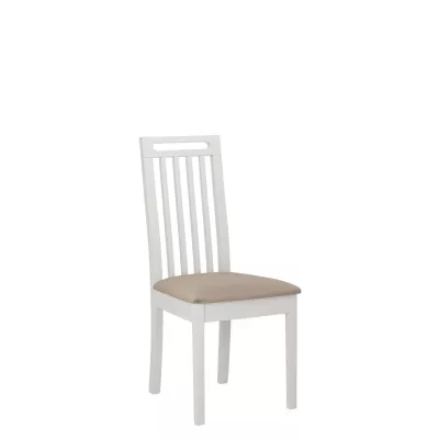 ENELI 10 étkezőszék kárpitozott üléssel - fehér / bézs