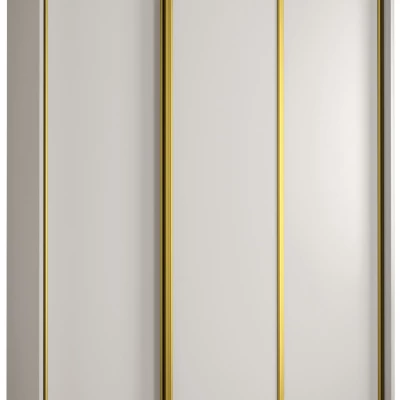 ASIRI 1 gardróbszekrény - 150/60 cm, fehér / arany
