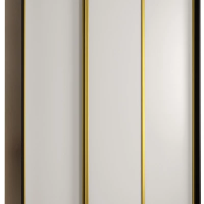 ASIRI 1 gardróbszekrény - 150/45 cm, fekete / fehér / arany