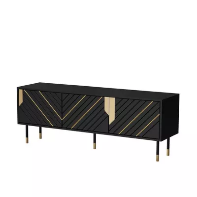 SACUL asztal TV alá - fekete / arany