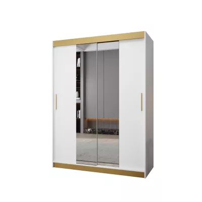 TIMEA 1 PREMIUM gardróbszekrény - 150 cm, fehér / arany