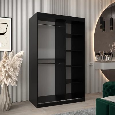 TIMEA 1 PREMIUM gardróbszekrény - 120 cm, fekete / arany